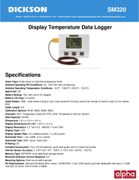 Thumbnail of document Data Sheet - SM Display Temperature Data Logger